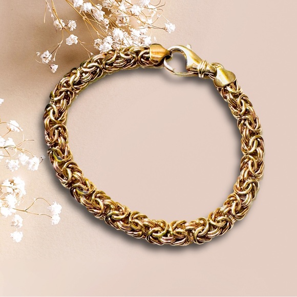 Ross-Simons Jewelry - Ross-Simons Rose Gold over Sterling Silver Byzantine Women’s Bracelet